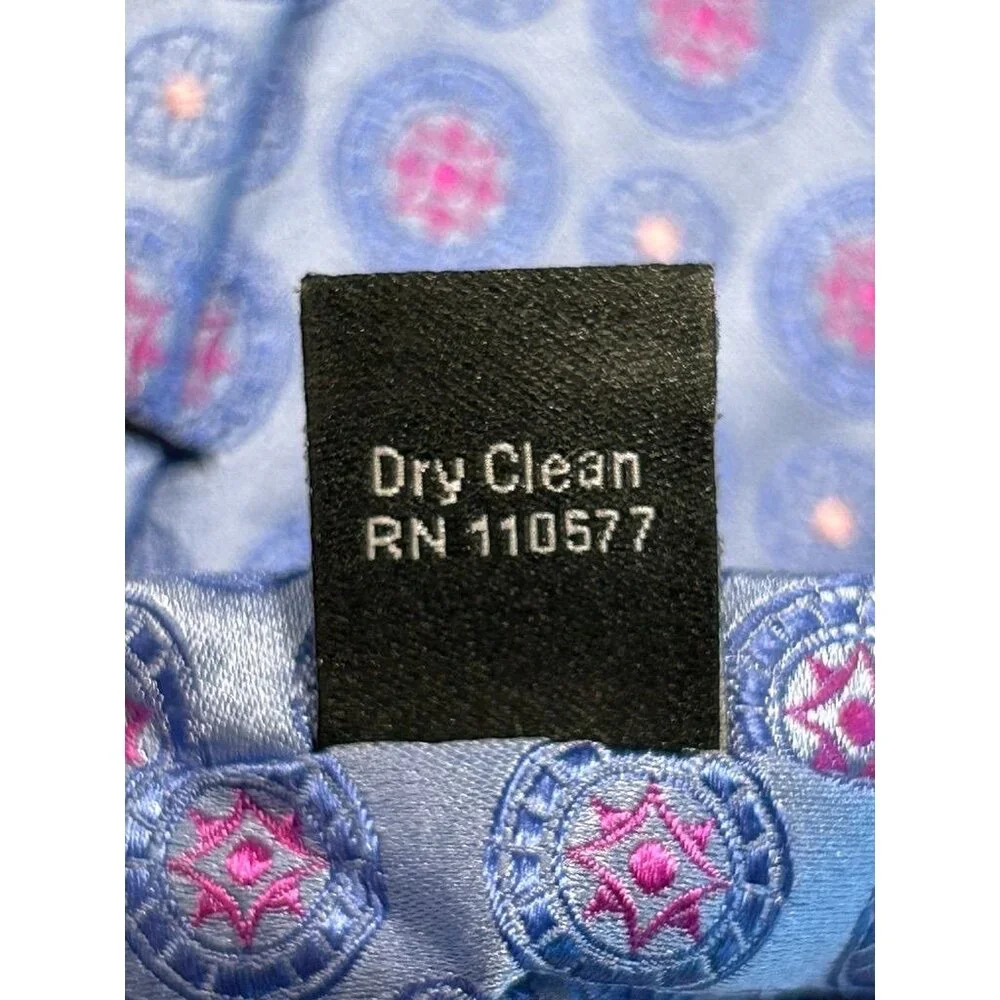 David Donahue 100% Silk Patterned Necktie in Purple / Pink